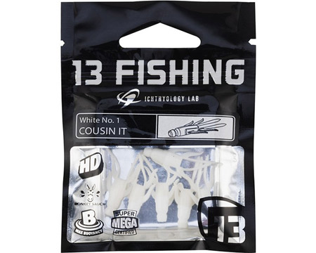 13 Fishing® Cousin It Soft Bait - White