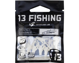 13 Fishing® Cousin It Soft Bait - White