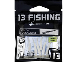 13 Fishing® Squidworm Panfish Plastic - White
