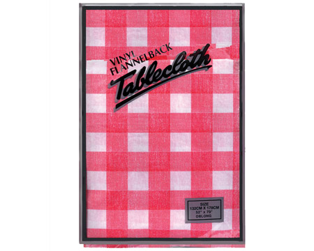 Vinyl Flannelback® 52 in. X 70 in. Flannel Back Tablecloth - Red