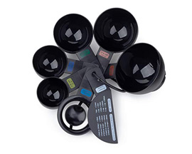 Fox Run® Medium Measuring Cup Set w/ Egg Separator - Black