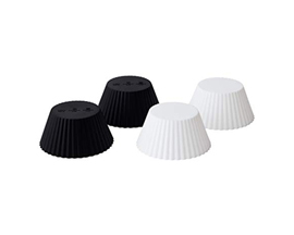 Fox Run® 12 Pk Silicone Cupcake Liners - Black & White