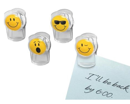 Spectrum® Smiley Clips Magnetic 4 Pack