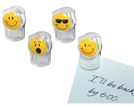 Spectrum® Smiley Clips Magnetic 4 Pack