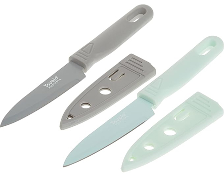 Tovolo® Elements Set of 2 Paring Knives - Green/Gray