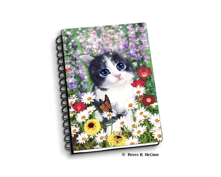 Kitten Flowerbed Notebook