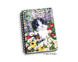Kitten Flowerbed Notebook