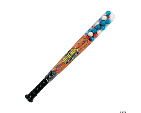 Dubble Bubble® Homerun Gumball Filled Baseball Bat