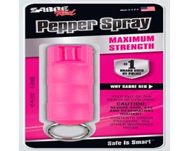 Sabre Red® Plastic Pepper Spray - Pink Aluminum