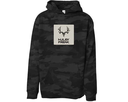 Muley Freak Blackout Camo Hoodie - Black