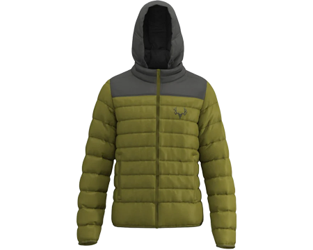 Muley Freak Smoke Puffy Coat - Olive/Charcoal