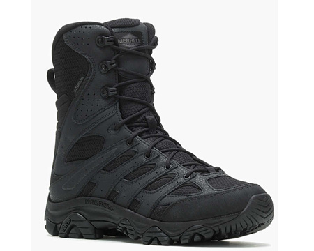 Merrell® Men's Moab Tactical Zip Wide Waterproof Boots - Black