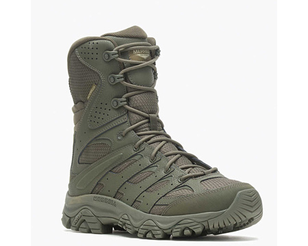 Merrell® Men's Moab Tactical Zip Wide Waterproof Boots - Dark Olive