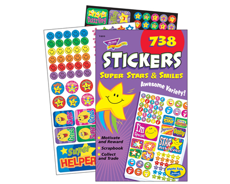 Super Stars And Smiles Sticker Pad