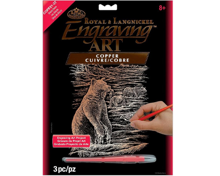 Engraving Art Project - Copper Grizzly