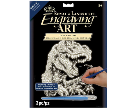 Engraving Art Project - Glow T-Rex