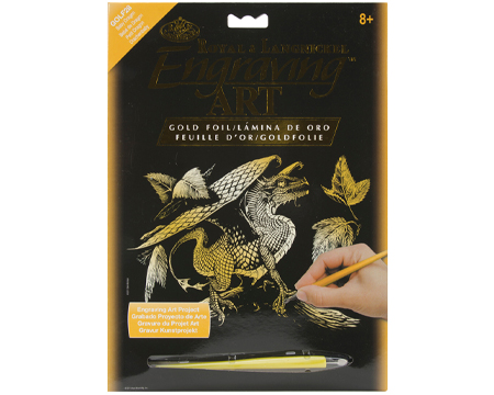 Engraving Art Kit - Gold Baby Dragon