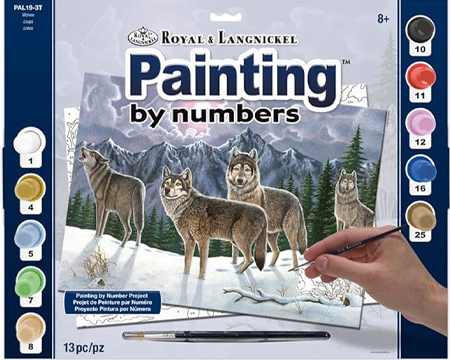 Adult Paint By Number - Wolves
