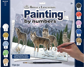 Adult Paint By Number - Wolves