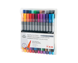 Dual Tip Art Marker Brushes 24 pc