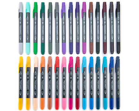 Dual Tip Art Markers - Pointed and Round 30 pc
