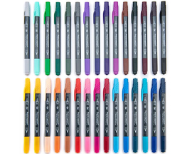 Dual Tip Art Markers - Pointed and Round 30 pc