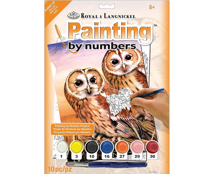 Painting By Numbers Kit - Tawny Owls
