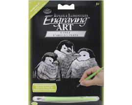 Mini Engraving Art Kit - Silver Penguin Chicks