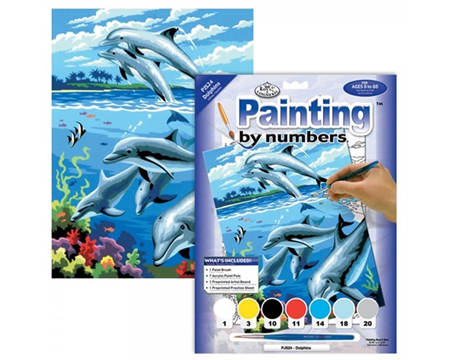 Painting By Numbers Kit - Dolphins