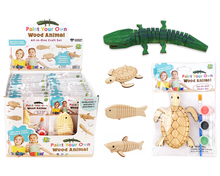 Wooden Animal Craft Paint Set