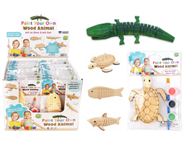 Wooden Animal Craft Paint Set