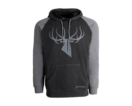 King's Camo® Men's Logo Triblend Fleece Hunting Hoodie - Charcoal / Grey