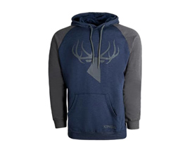 King's Camo® Men's Logo Triblend Fleece Hunting Hoodie - Denim Blue/Grey
