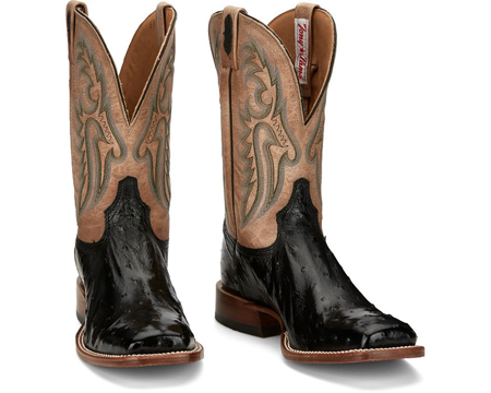 Tony Lama Men's Castillo 11" Full Quill Ostrich Western Boots