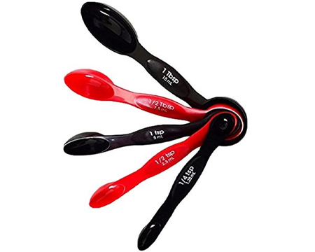 Norpro® 5 Pc. Nesting Magnetic Measuring Spoon - Red/Black