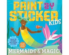 Workman Publishing® Paint By Sticker 12 Stunning Images One Sticker At A Time - Mermaids