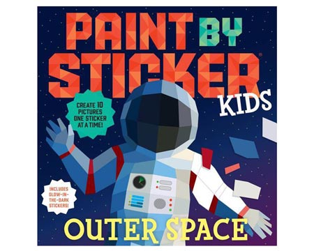Workman Publishing® Paint By Sticker 10 Stunning Images One Sticker At A Time - Outer Space