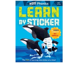 Workman Publishing® Learn By Sticker Beginning Phonics - Use Math To Create 10 Sea Animals