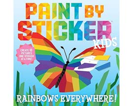 Workman Publishing® Paint By Sticker 10 Stunning Images One Sticker At A Time - Rainbows