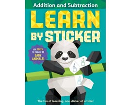 Workman Publishing® Learn By Sticker Addition & Subtraction - Use Math To Create 10 Baby Animals