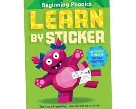 Workman Publishing® Learn By Sticker Beginning Phonics - Use Math To Create 10 Friendly Monsters