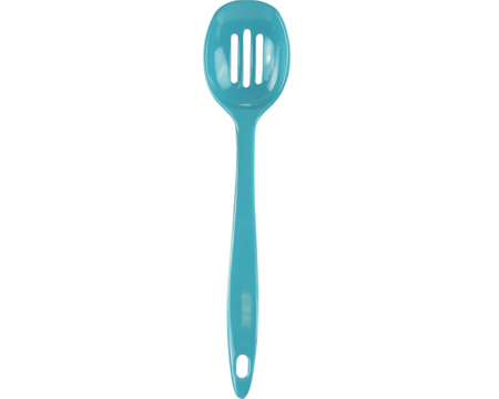 Slotted Melamine Spoon - Turquoise