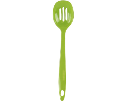 Melamine Slotted Spoon - Lime