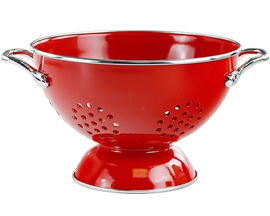 Enameled Colander 1.5 Qt - Red