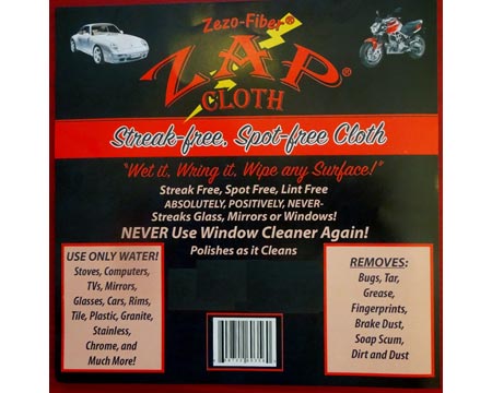 Zero-Fiber® Zap Streak-Free Cloth