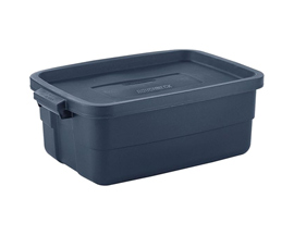 Rubbermaid® Roughneck 10 gal. Storage Totes Durable Storage Container - Dark Indigo Metallic
