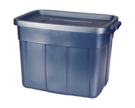 Rubbermaid® Roughneck 18 gal. Storage Totes Durable Storage Container - Dark Indigo Metallic