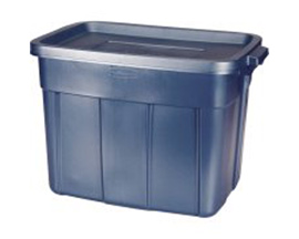 Rubbermaid® Roughneck 18 gal. Storage Totes Durable Storage Container - Dark Indigo Metallic