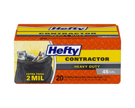 Hefty® 45 Gal. Contractor Heavy Duty Black Bags - 20 PK