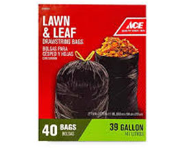 Ace® 39 Gal. Lawn & Leaf Flap Tie Bags - 50 PKs
